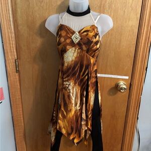 Brown Patterned Dance Costume